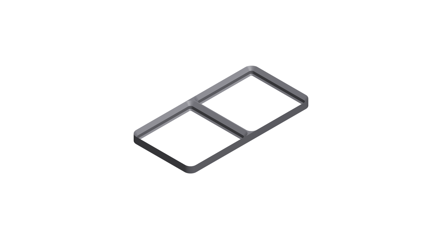 Gridfinity Frame Baseplate - 1x1 to 1x5 Grid