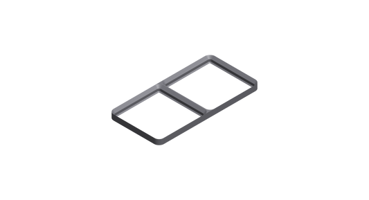 Gridfinity Frame Baseplate - 2x1 to 2x5 Grid