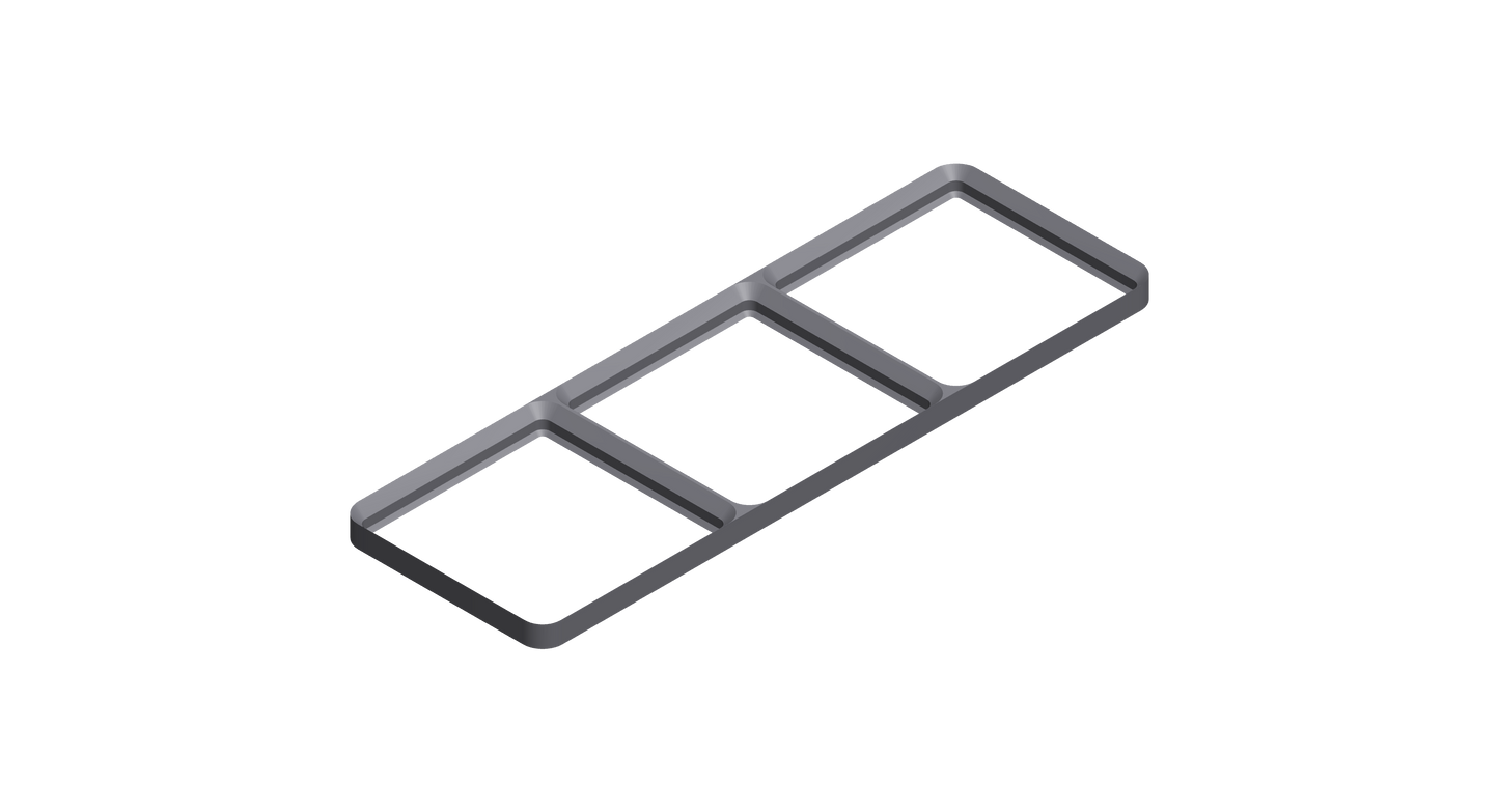 Gridfinity Frame Baseplate - 1x1 to 1x5 Grid