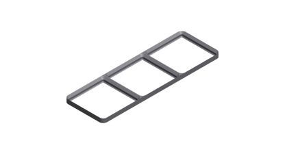 Gridfinity Frame Baseplate - 1x1 to 1x5 Grid