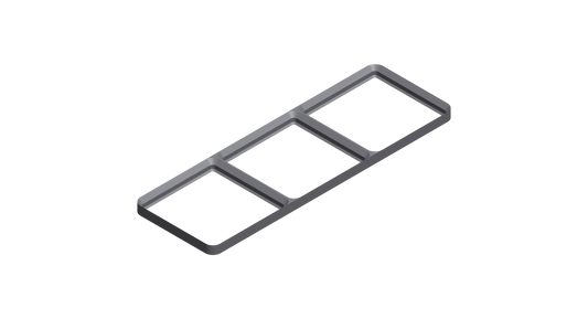 Gridfinity Frame Baseplate - 3x1 to 3x5 Grid