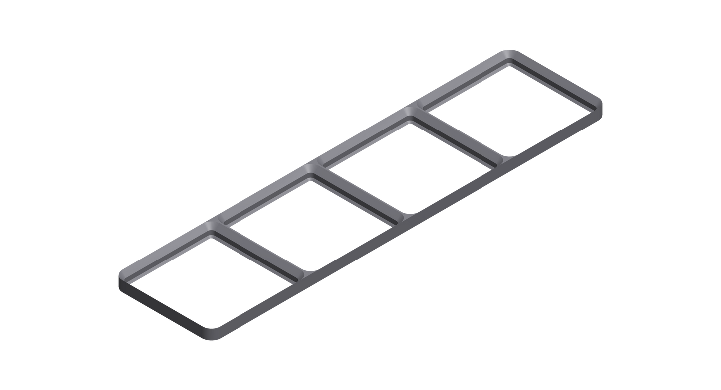 Gridfinity Frame Baseplate - 1x1 to 1x5 Grid