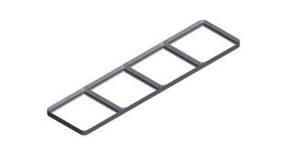 Gridfinity Frame Baseplate - 1x1 to 1x5 Grid