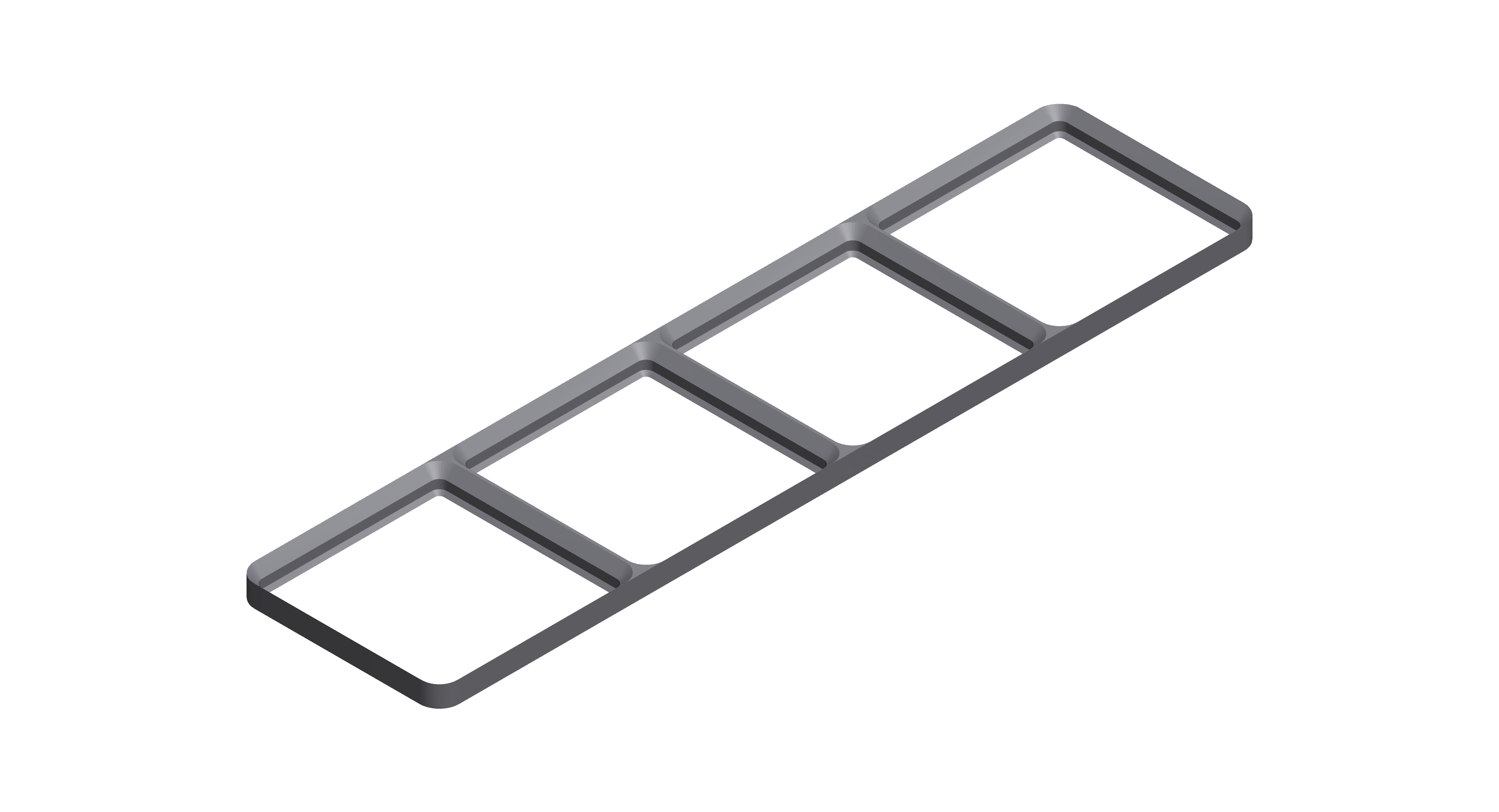 Gridfinity Frame Baseplate - 4x1 to 4x5 Grid – Prints and Planks