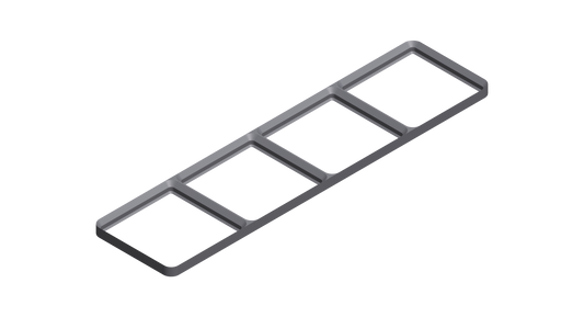 Gridfinity Frame Baseplate - 4x1 to 4x5 Grid