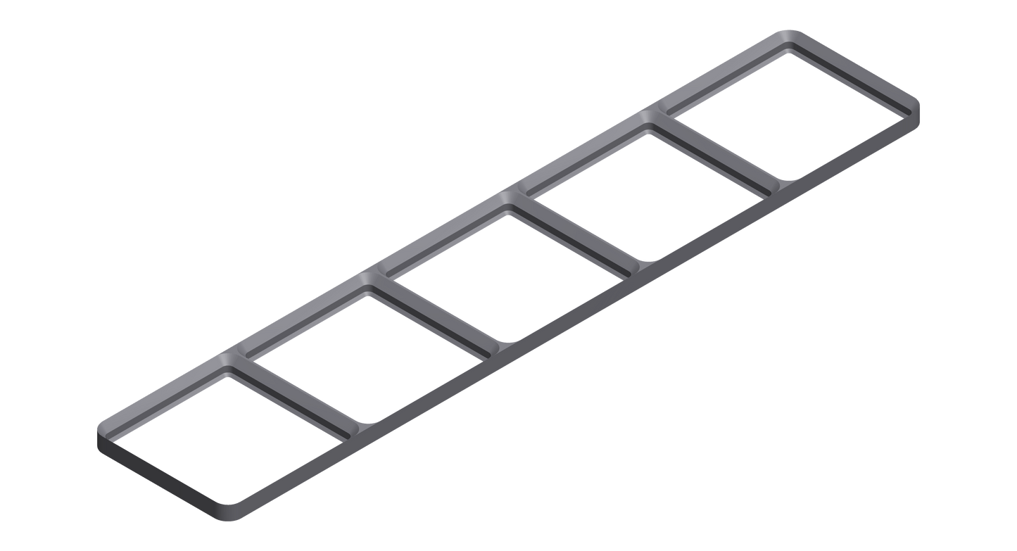 Gridfinity Frame Baseplate - 1x1 to 1x5 Grid