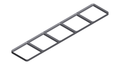 Gridfinity Frame Baseplate - 1x1 to 1x5 Grid