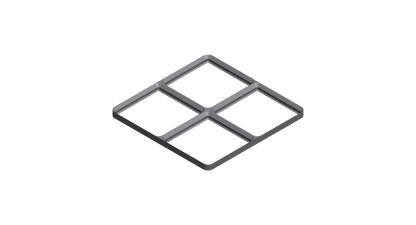 Gridfinity Frame Baseplate - 2x1 to 2x5 Grid