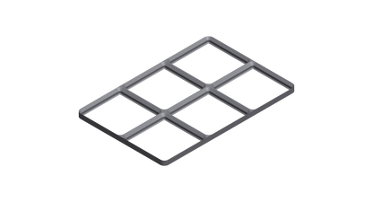 Gridfinity Frame Baseplate - 2x1 to 2x5 Grid