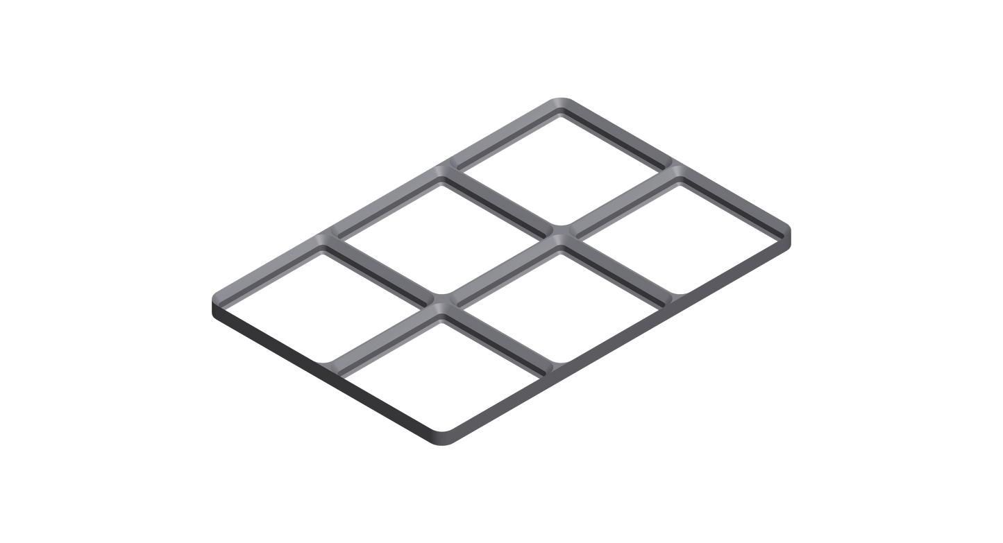 Gridfinity Frame Baseplate - 3x1 to 3x5 Grid