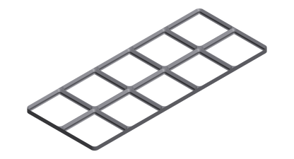 Gridfinity Frame Baseplate - 2x1 to 2x5 Grid