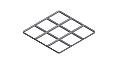 Gridfinity Frame Baseplate - 3x1 to 3x5 Grid