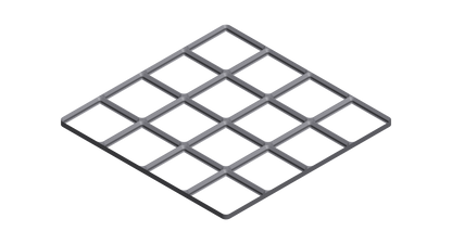 Gridfinity Frame Baseplate - 4x1 to 4x5 Grid