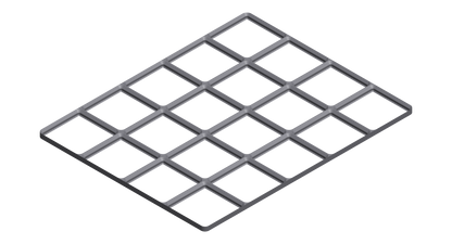 Gridfinity Frame Baseplate - 4x1 to 4x5 Grid